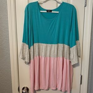 Blue/Pink Babydoll Tunic